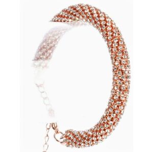 PAVE CRYSTAL STONE METAL ROPE
BRACELET  